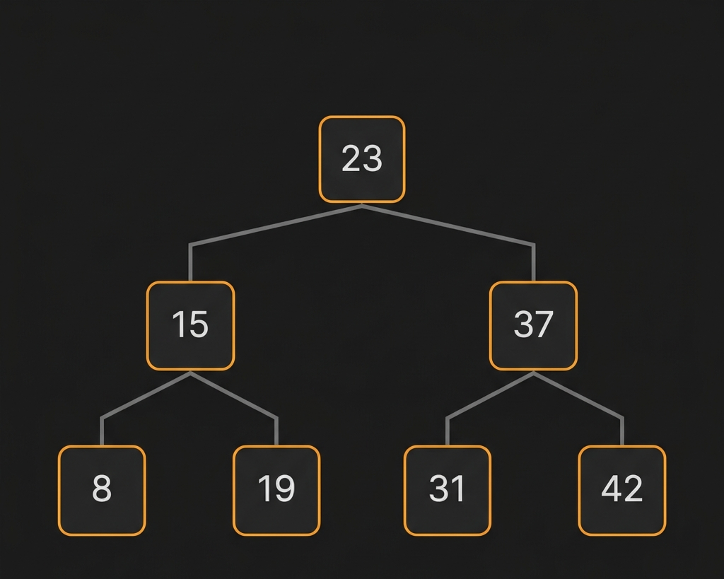 Binary search tree diagram example